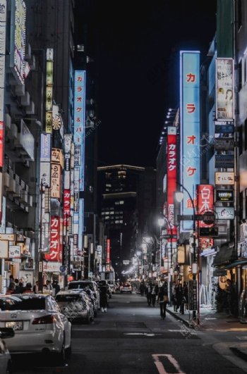 日本街道夜景