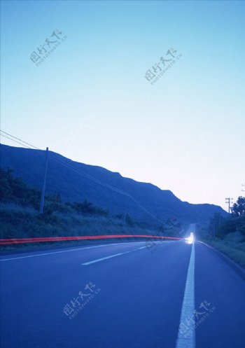 黎明公路景色道路风景