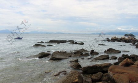 巽寮湾海岸风景海岸礁石礁石