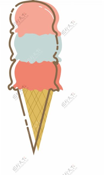 冰淇淋冰棍冰棒MBE可爱卡通简约夏天图标