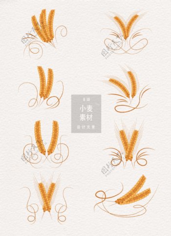 创意小麦装饰图案