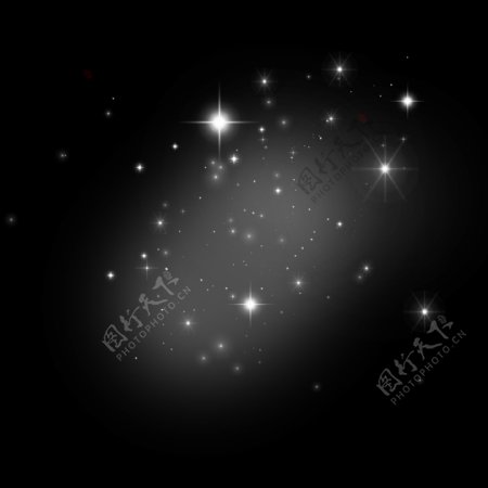 星光星辰白色光效素材高光星云宇宙