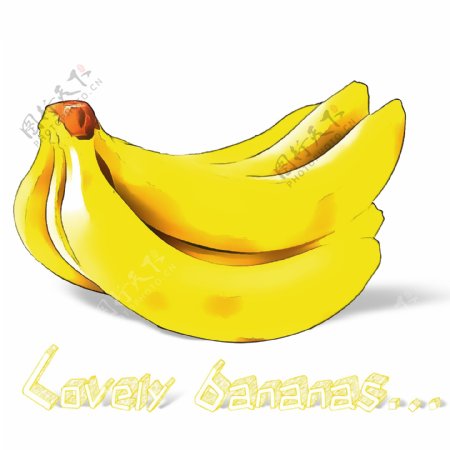 手绘创意香蕉原创商用元素