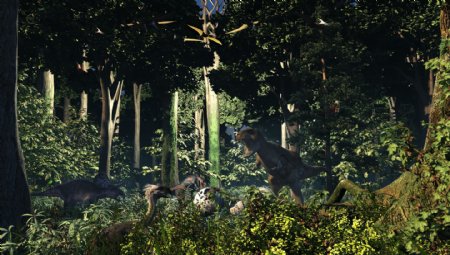 原始森林恐龙场景