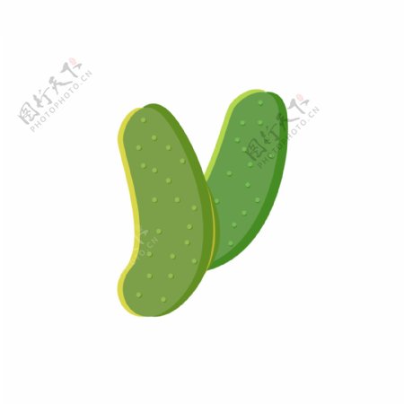 黄瓜蔬菜水果绿色可商用小元素