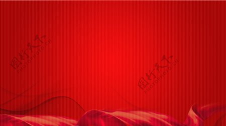 鲜花红色飘带广告背景