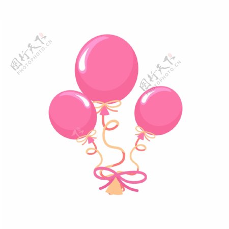 气球粉色装饰素材设计
