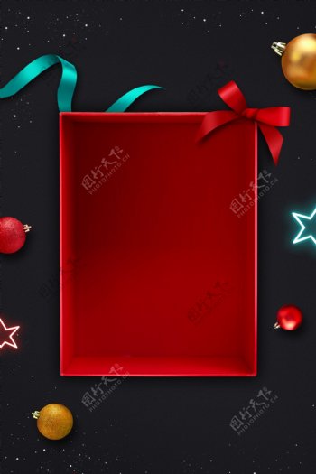 红黑金简约圣诞背景设计