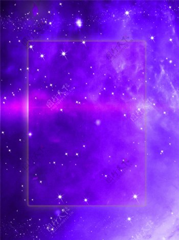 渐变紫色星空唯美星光梦幻银河商务原创背景