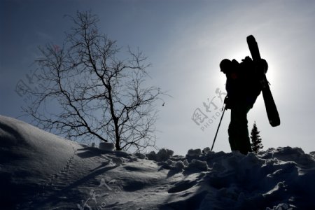 滑雪滑雪体育运动滑雪运动