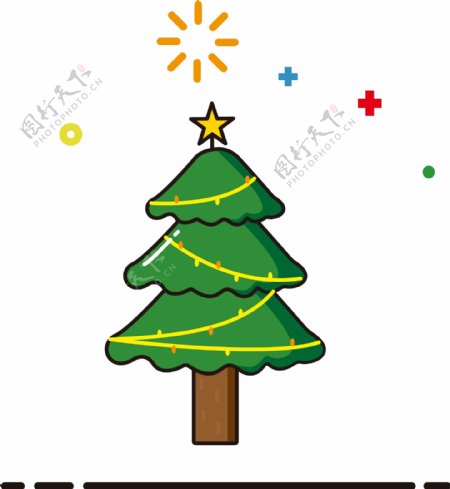 圣诞树mbe卡通创意可商用元素