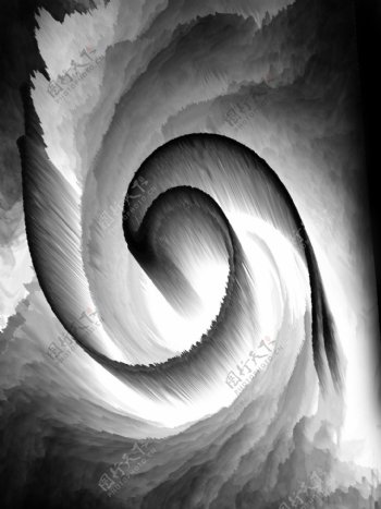 3d抽象漩涡黑白背景