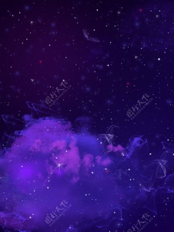 纯原创紫色星云烟雾背景