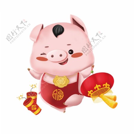 2019喜庆猪年形象元素设计