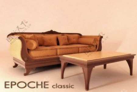家具的3dsmax模型沙发和咖啡桌结合3dsmax模型
