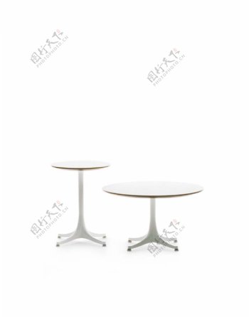 时尚简约白色圆形桌子3d模型