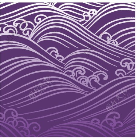 紫色海浪纹理背景图