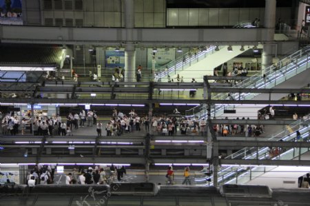 日本摄影素材车站人群