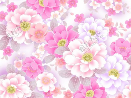 花团锦簇粉色身份淡粉色背景素材