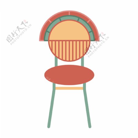 矢量卡通北欧糖果色椅子简笔画装饰元素
