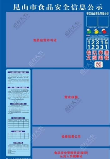 餐饮食品安全公示牌