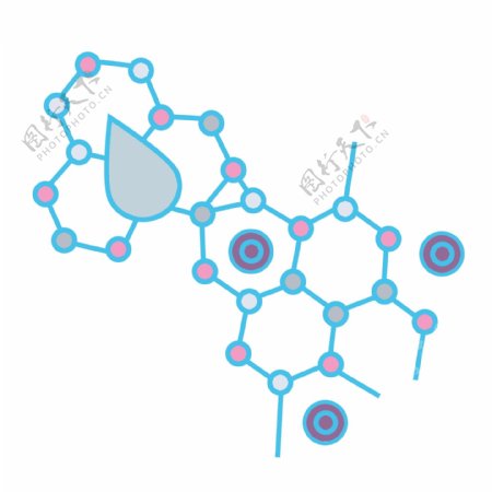 化学分子图标插画