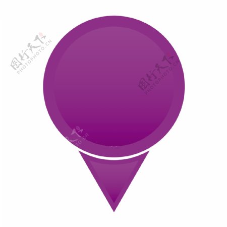 位置定位紫色渐变名片小图标