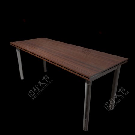 木质面板的现代办公桌