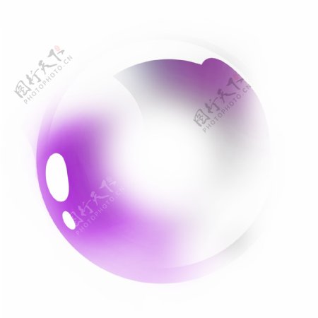 紫色圆形梦幻气泡