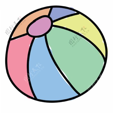 圆圆的皮球免抠图