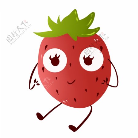 表情包水果草莓大眼睛