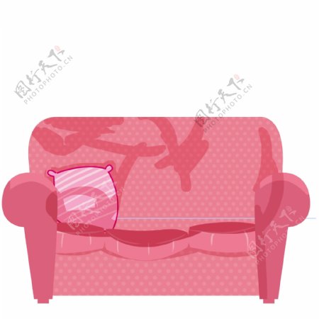 粉色沙发免抠图免费下载