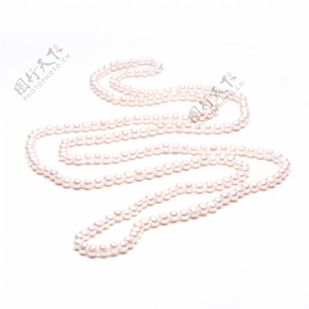 时尚韩式乳白色银白珍珠项链摄影图5