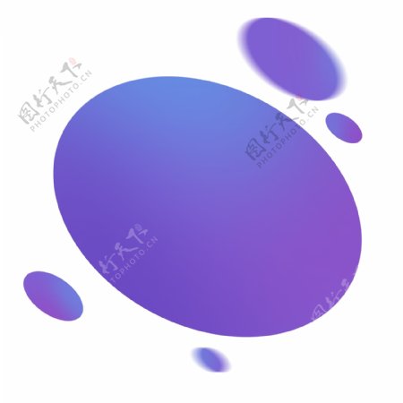 蓝紫色渐变椭圆形标题框