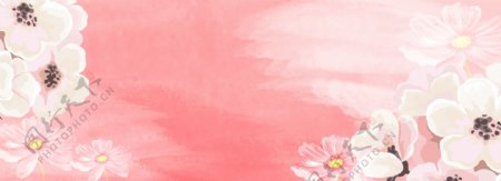 唯美粉色花朵海报背景