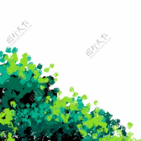 绿色的草丛手绘插画免扣元素