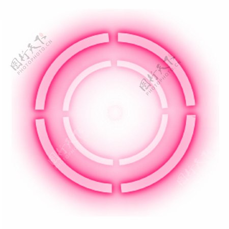 粉红色霓虹圆环素材