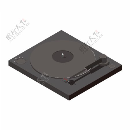 2.5d音乐设备黑胶唱片CD机矢量元素