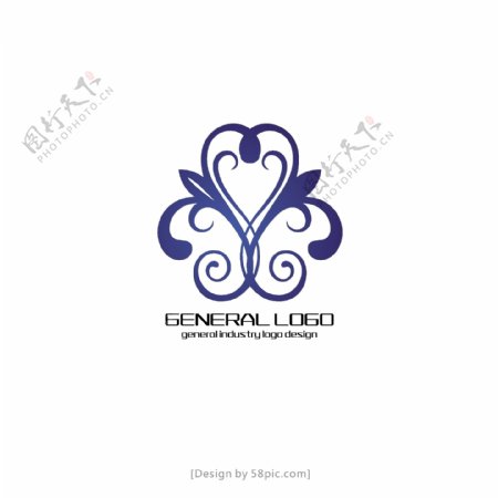 时尚花纹通用行业标准logo