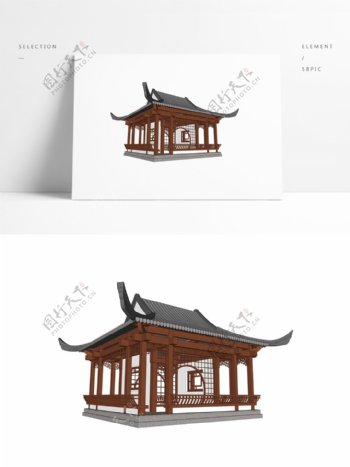 古典中式亭子SU模型