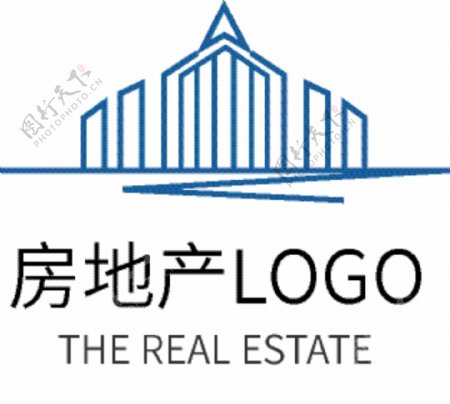 简约线条房地产商务企业logo