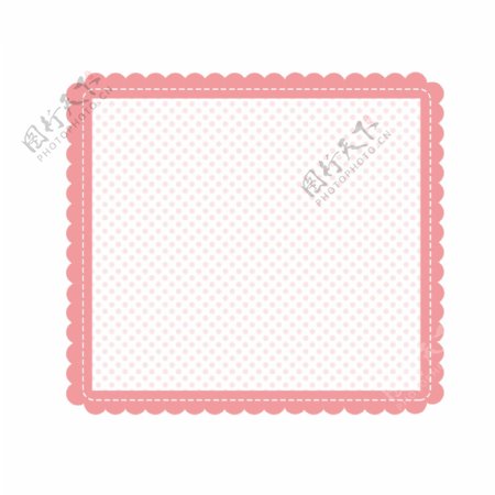 粉色方形边框