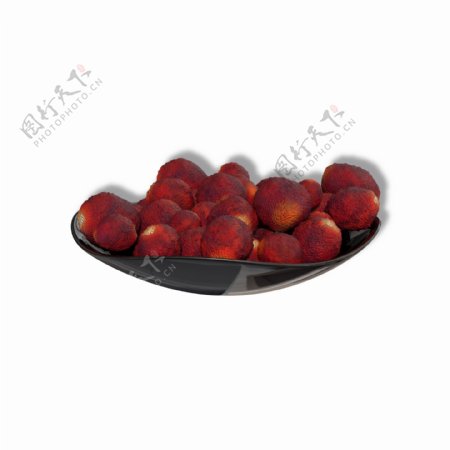 盘装红色新鲜水果