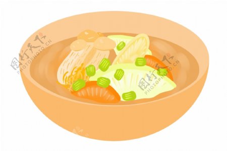 食物中国面条插画