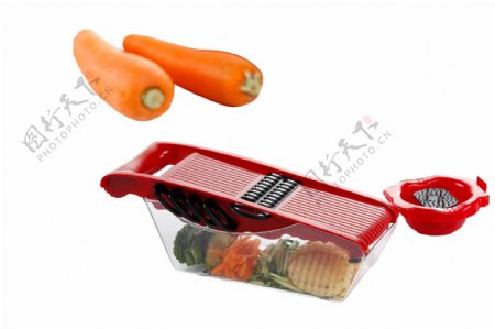 切菜神器和两根红萝卜png素材