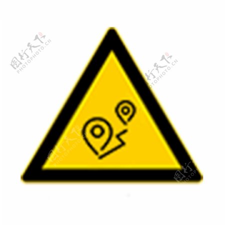黄色三角标志