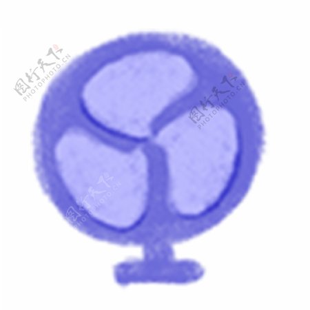紫色风扇插画图标