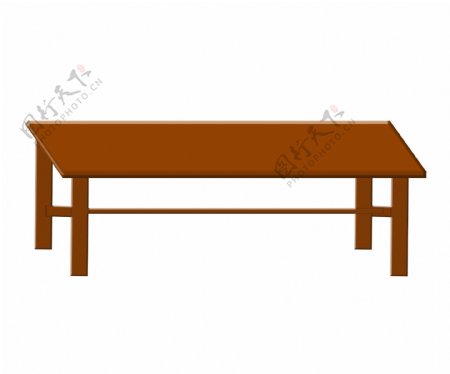 木质卡通桌子插画
