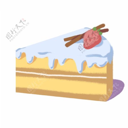 三角草莓蛋糕插图