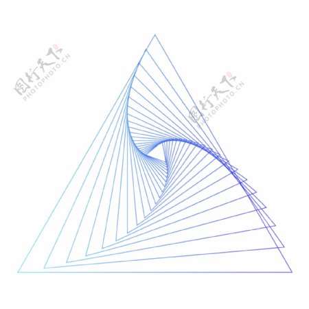 三角形扭曲旋转线条元素